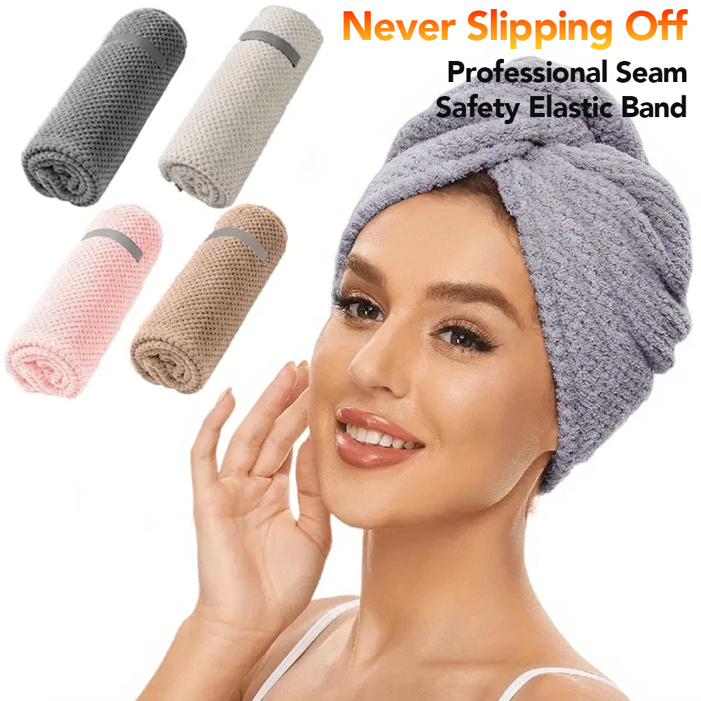 Golf Towel - ผ้าขนหนูไมโครไฟเบอร์ขนาดใหญ่พิเศษ ซับน้ำได้ดี แห้งเร็ว พร้อมแถบยางยืด ผ้าโพกผมแบบนุ่มพิเศษ