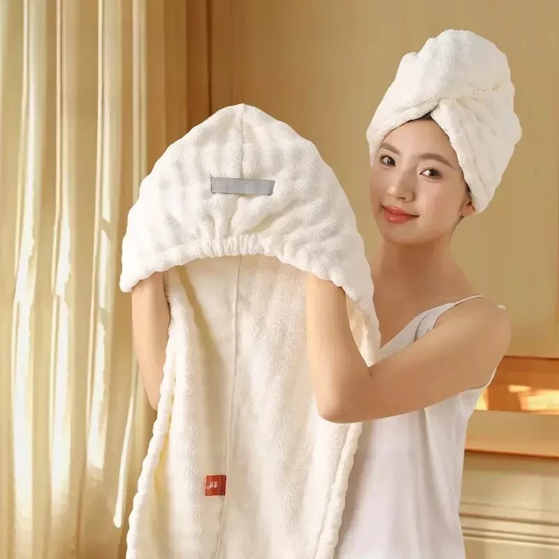 Golf Towel - ผ้าโพกผมขนาดใหญ่แบบหางกว้าง 1 ชิ้น, หมวกคลุมผมสำหรับอาบน้ำสำหรับผู้หญิง ซึมซับน้ำได้ดี แห้งเร็ว,